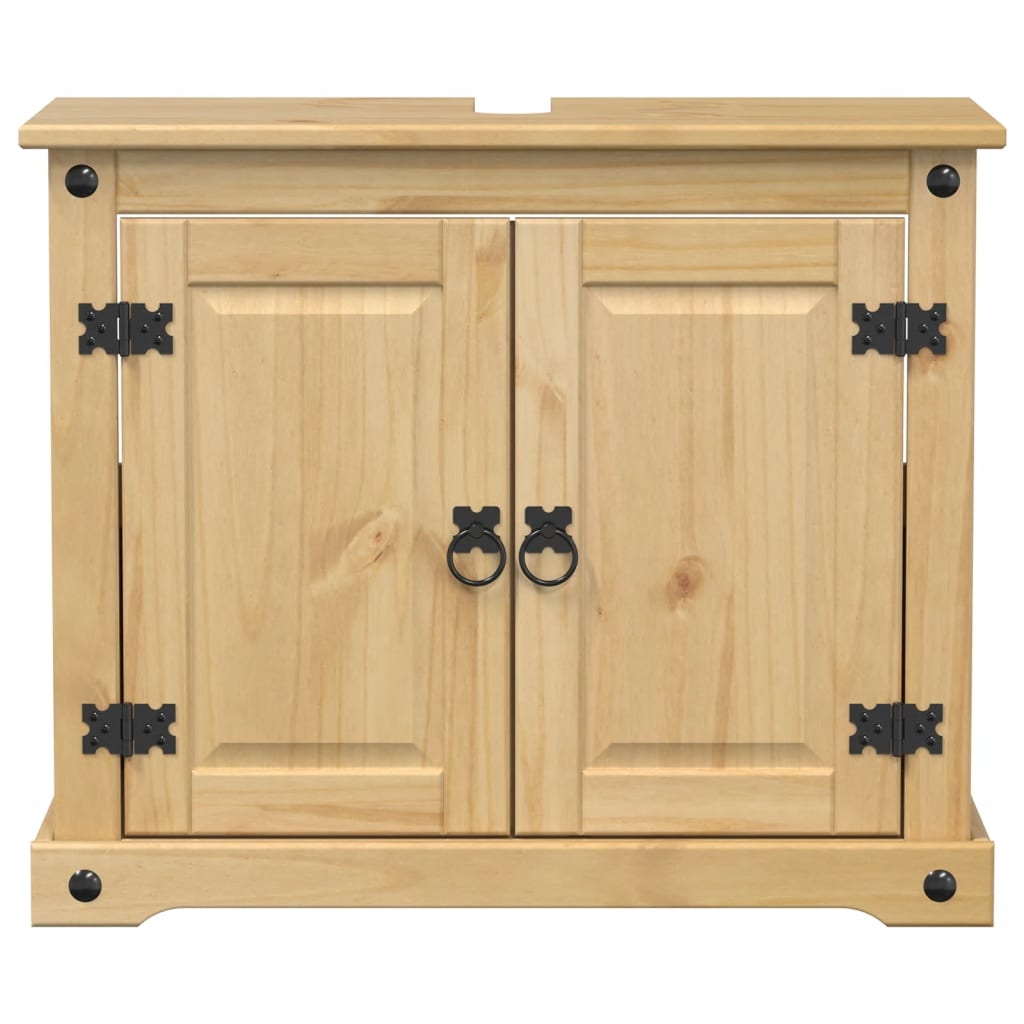 Bathroom cabinet for washbasin Corona, 73x33x60cm, solid pine