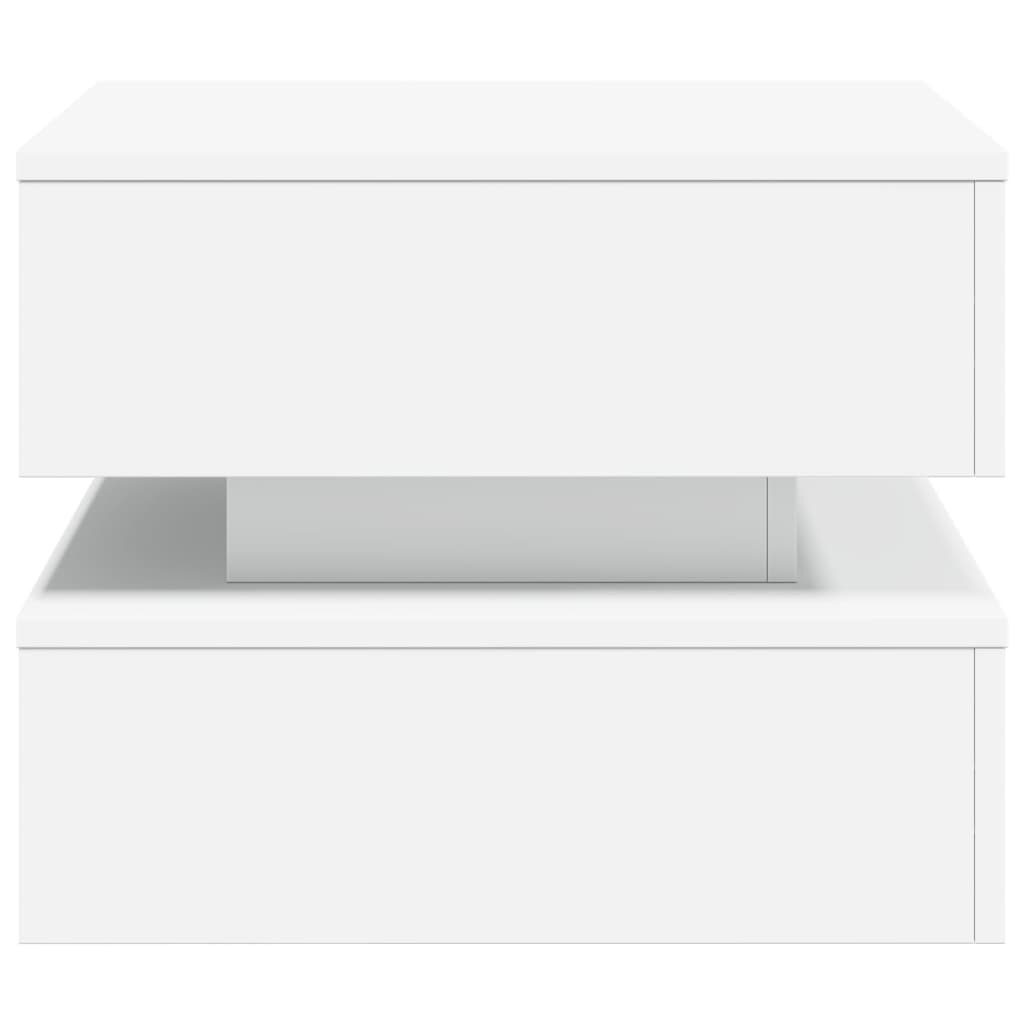 LED Coffee Table, White, 50x50x40cm