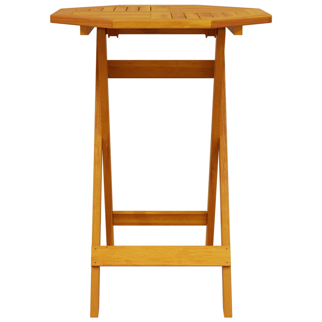 Foldable garden table, 60x75cm, solid acacia wood