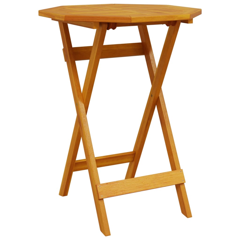 Foldable garden table, 60x75cm, solid acacia wood