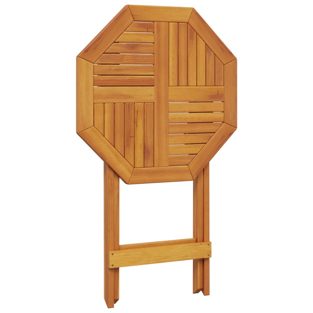 Foldable garden table, 60x75cm, solid acacia wood