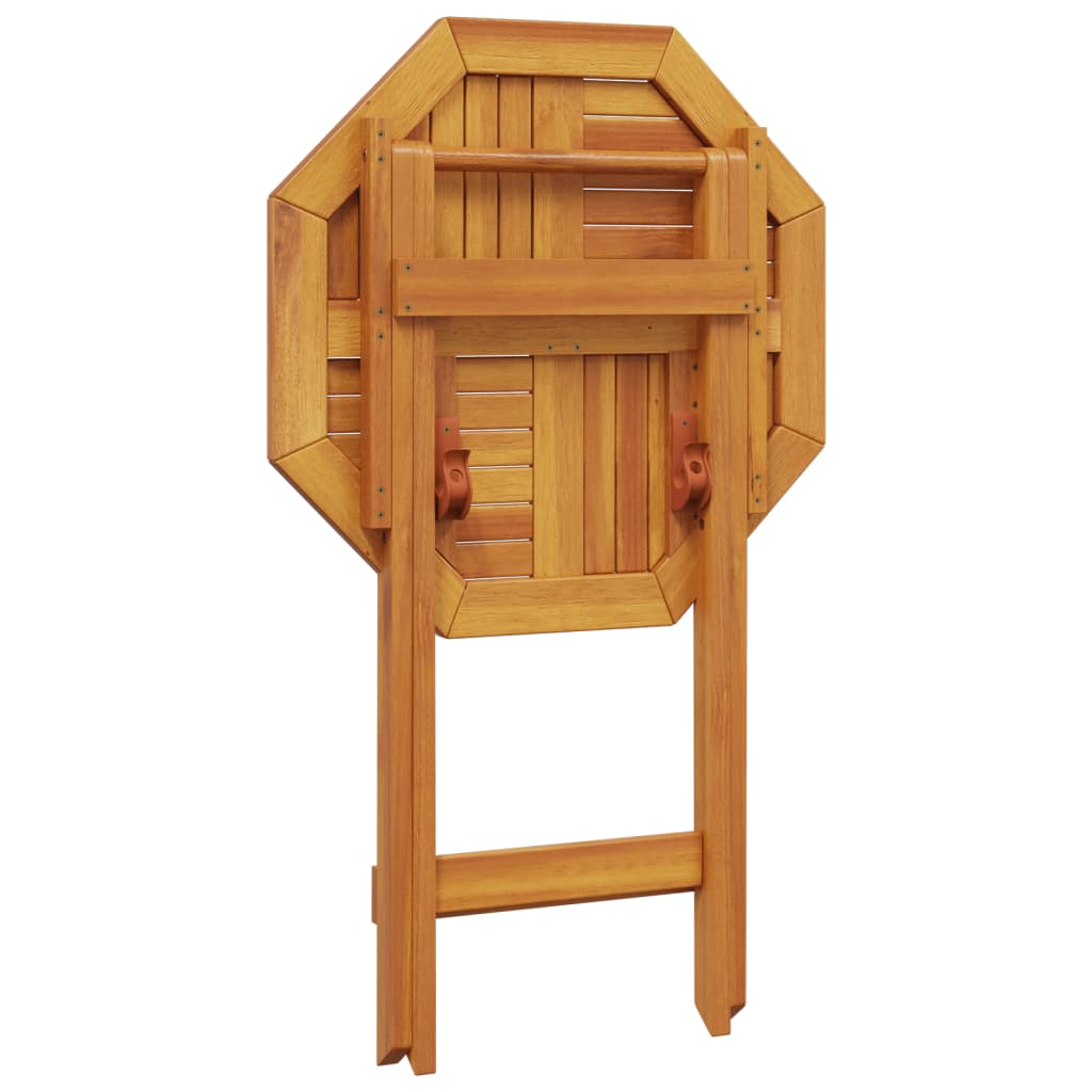 Foldable garden table, 60x75cm, solid acacia wood