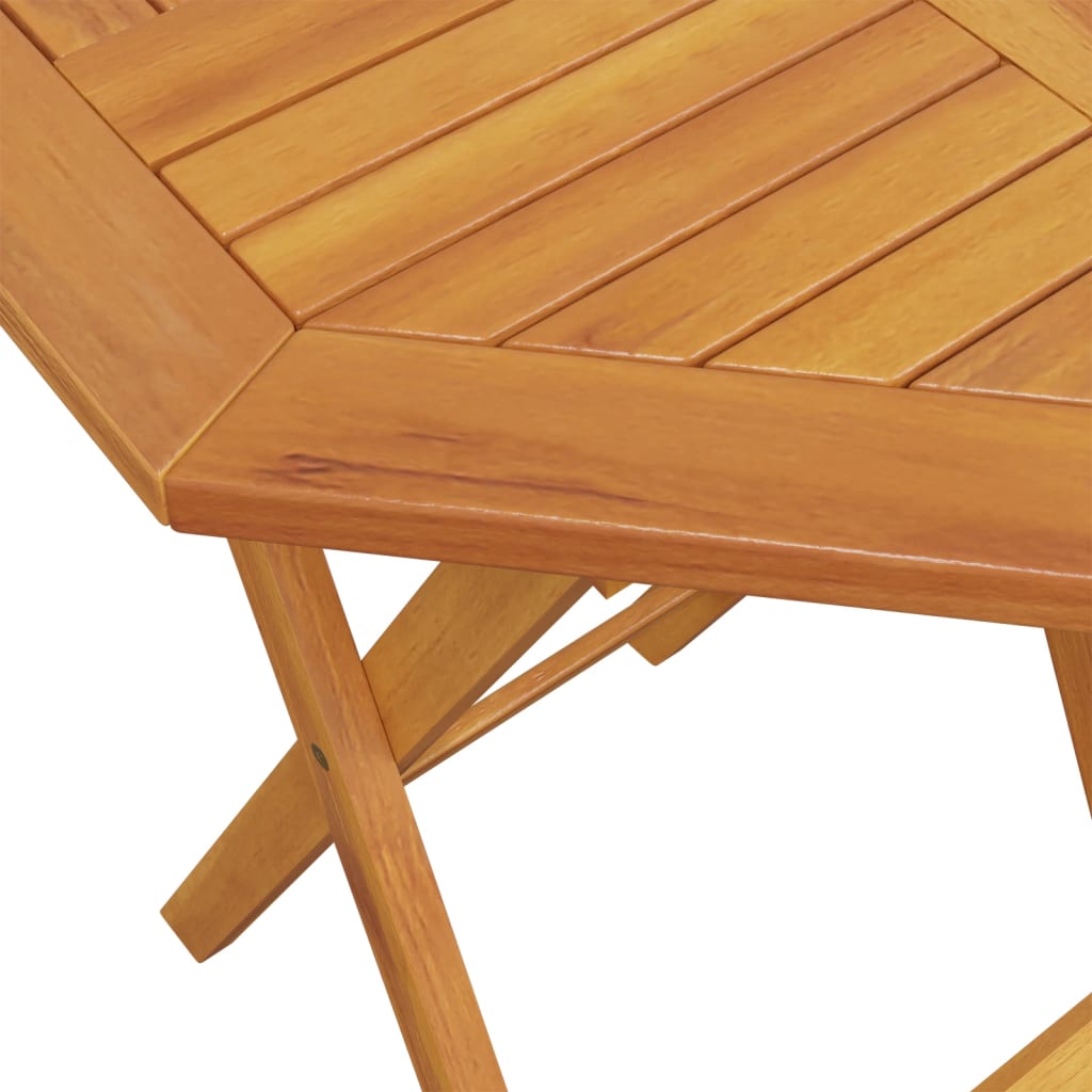 Foldable garden table, 60x75cm, solid acacia wood