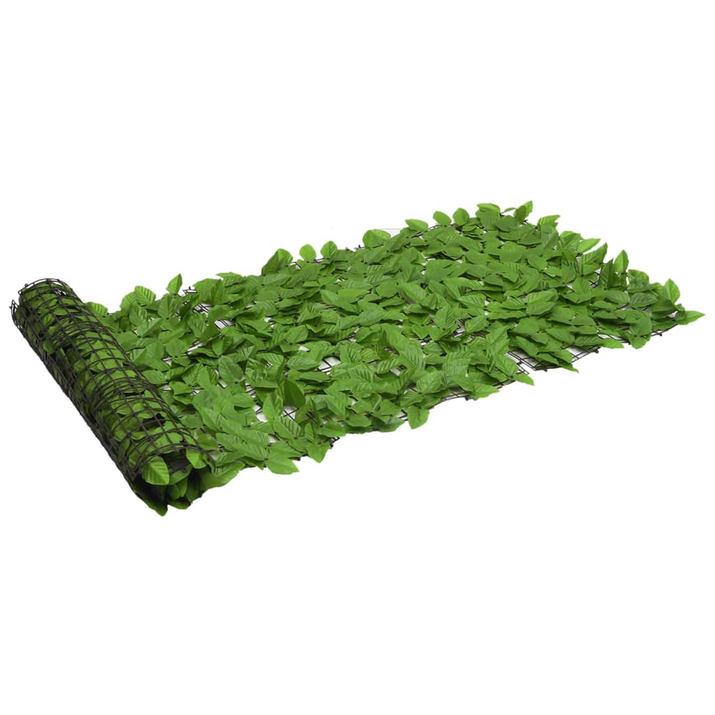 Balcony screen with green leaves, 200x75cm