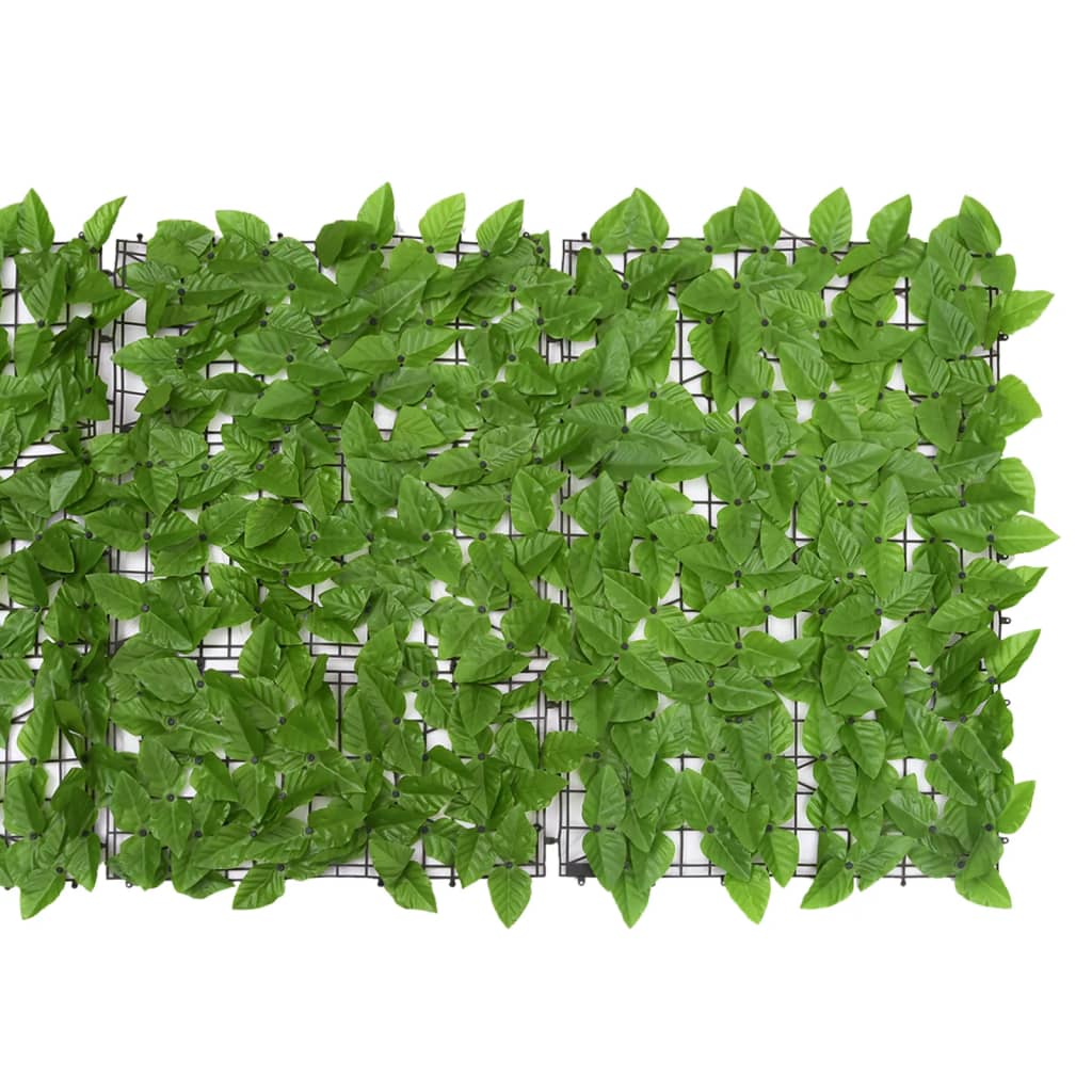 Balcony screen with green leaves, 200x75cm