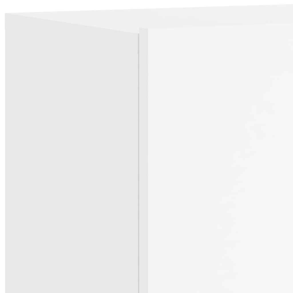 TV Wall Unit, 5-Piece, White, Engineered Wood