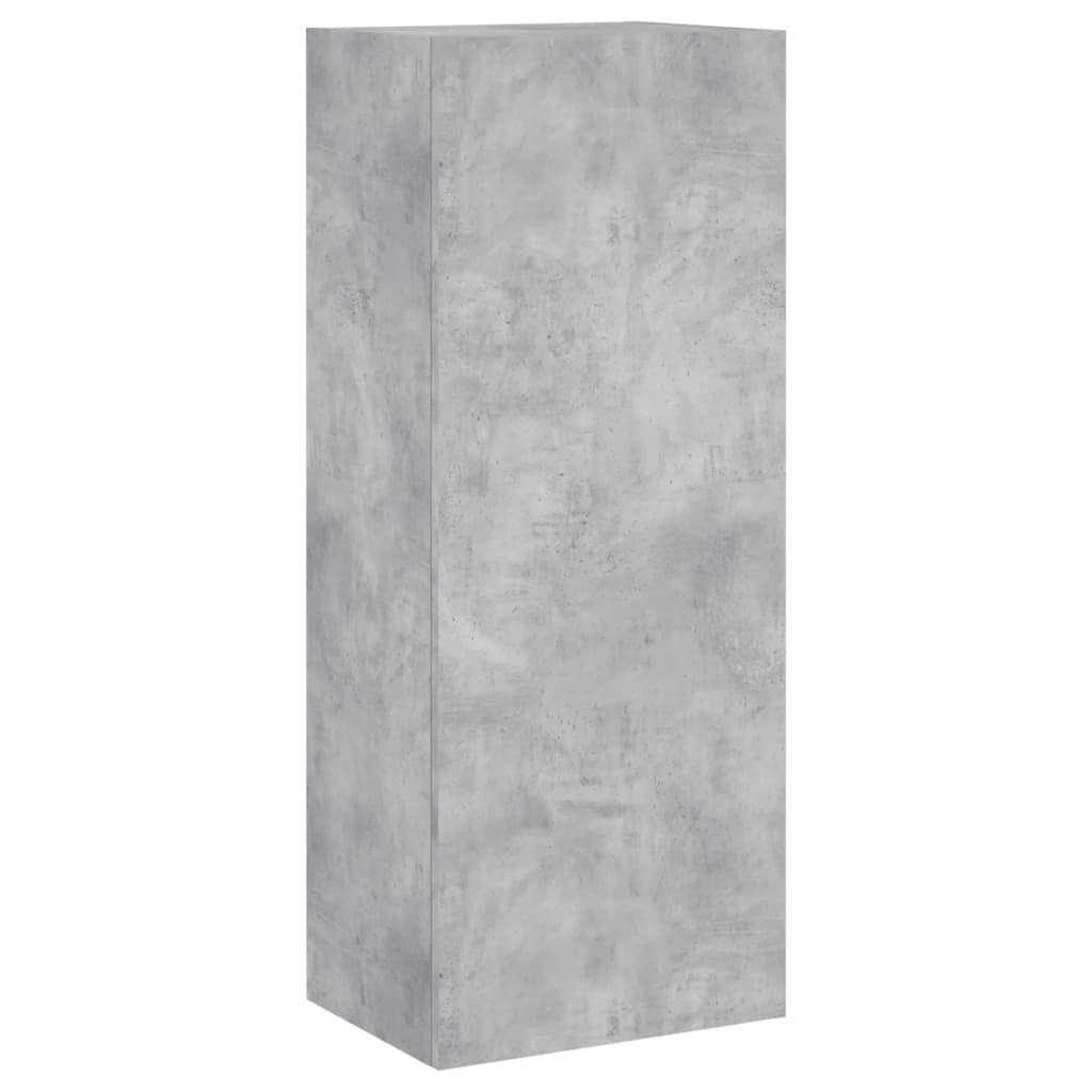 TV wall unit, 5-piece, concrete grey, engineered wood