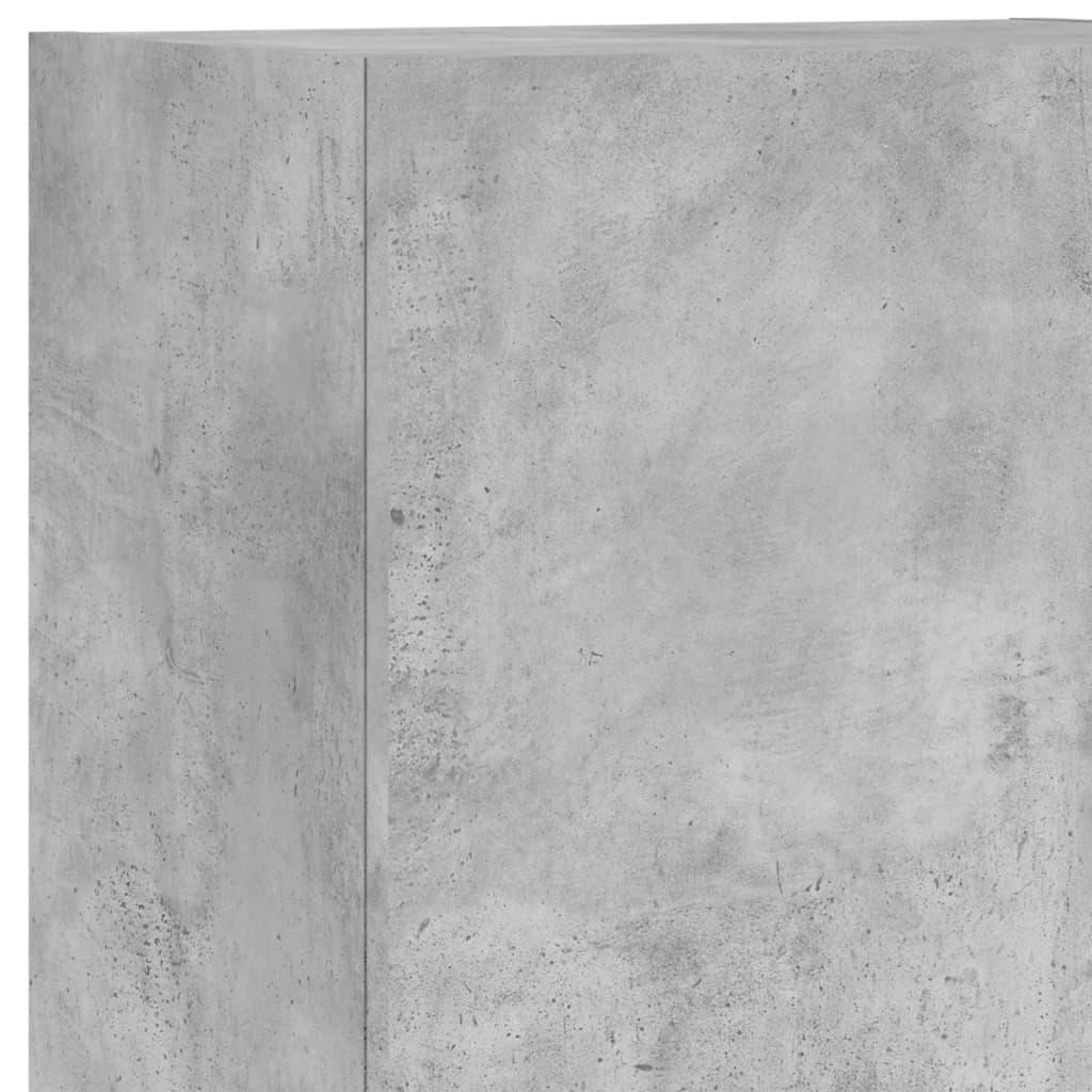 TV wall unit, 5-piece, concrete grey, engineered wood