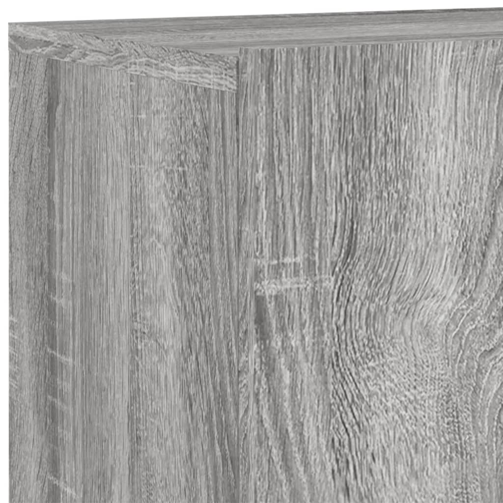Wall-mounted TV cabinet, 5-piece, grey oak, engineered wood