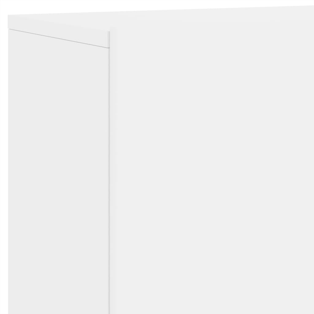 TV Wall Unit, 5-Piece, White, Engineered Wood