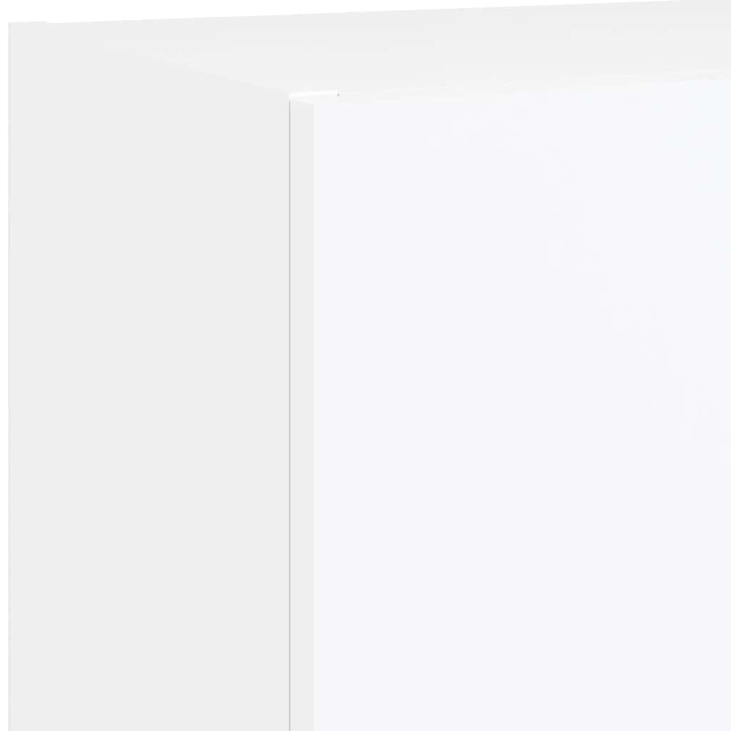 LED sienas TV skapis, 5 daļas, balts, inženierijas koks