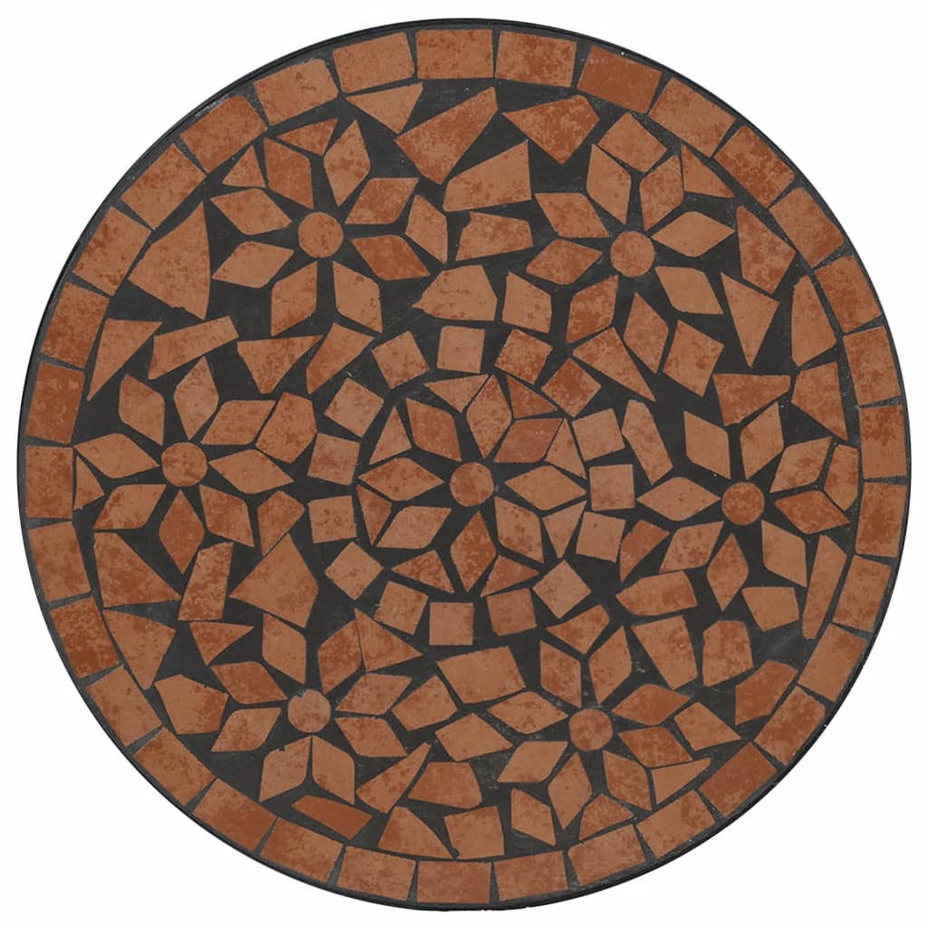 Mozaikinis bistro staliukas, terakota, 50x70cm, keramika