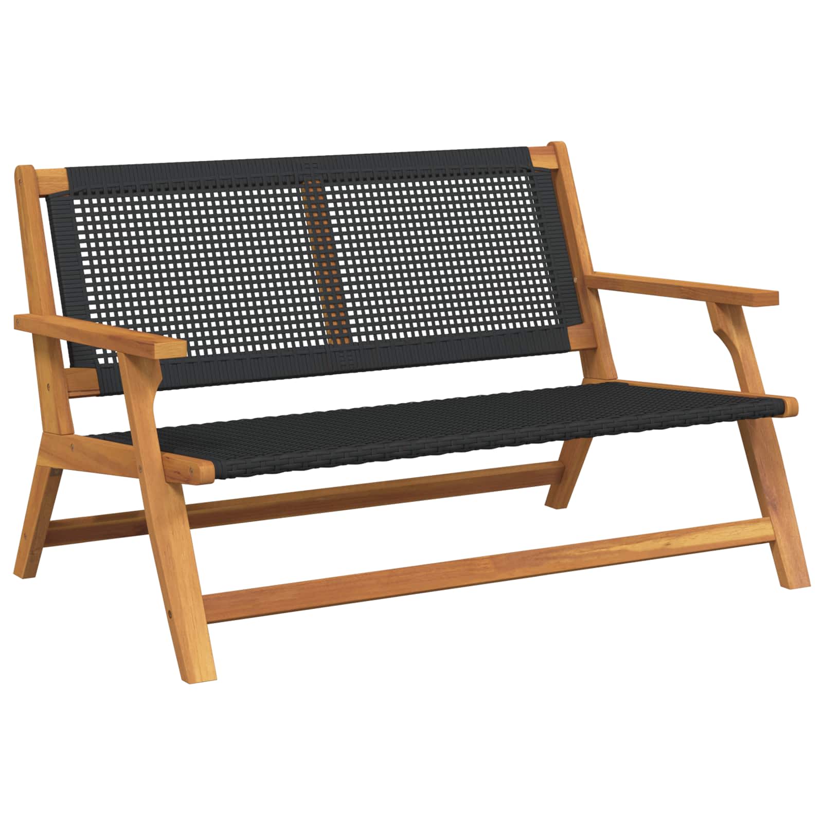 Sodo baldai Juoda 122 x 78 x 73 cm Kietos akacijos mediena