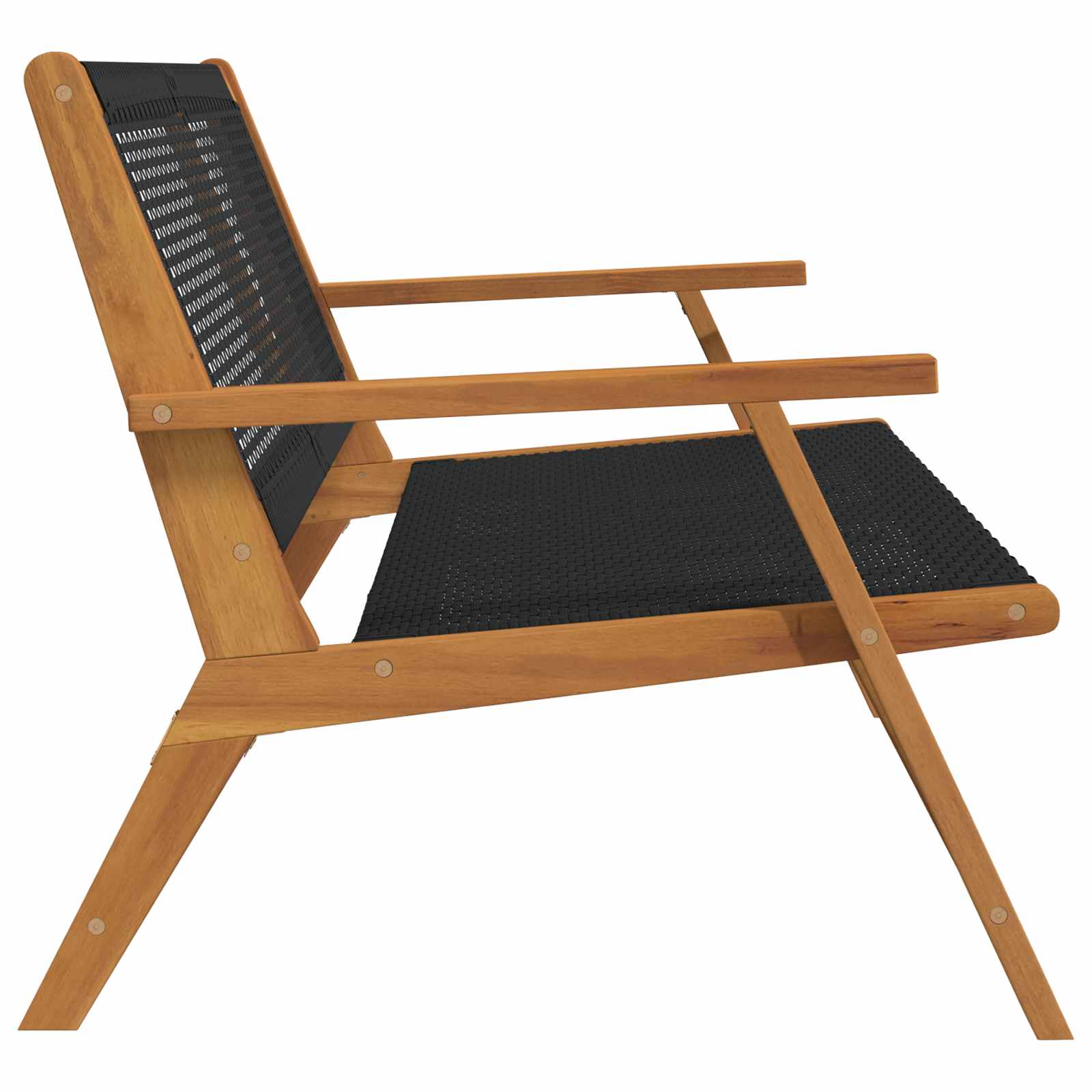 Sodo baldai Juoda 122 x 78 x 73 cm Kietos akacijos mediena