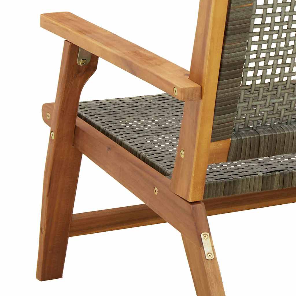 Sodo baldai 2 pcs Pilka 67 x 78 x 73 cm Kietos akacijos mediena