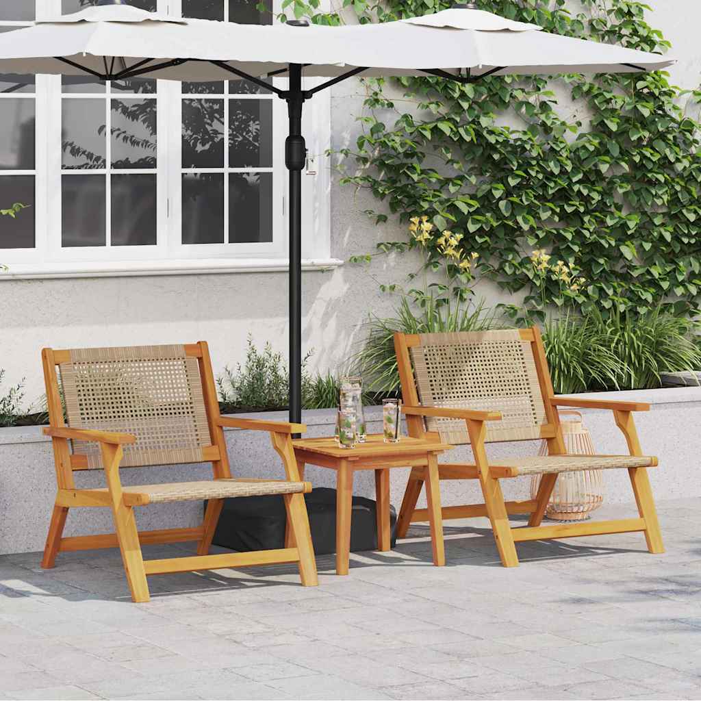 Sodo baldai 2 pcs Smėlio 67 x 78 x 73 cm