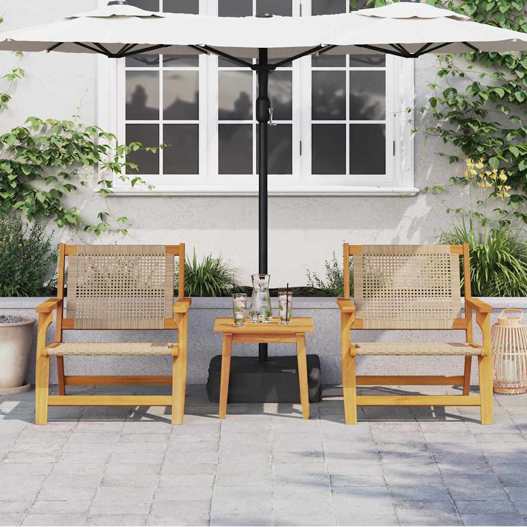 Sodo baldai 2 pcs Smėlio 67 x 78 x 73 cm
