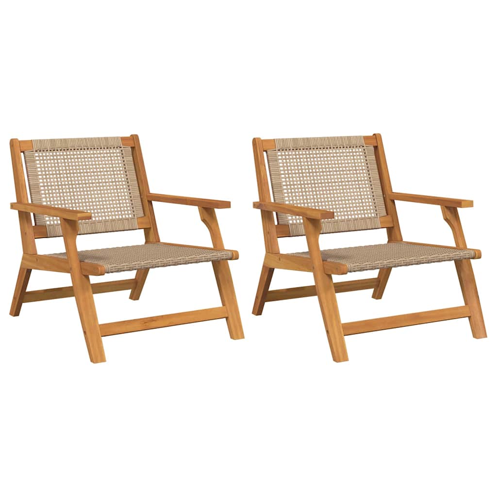 Sodo baldai 2 pcs Smėlio 67 x 78 x 73 cm