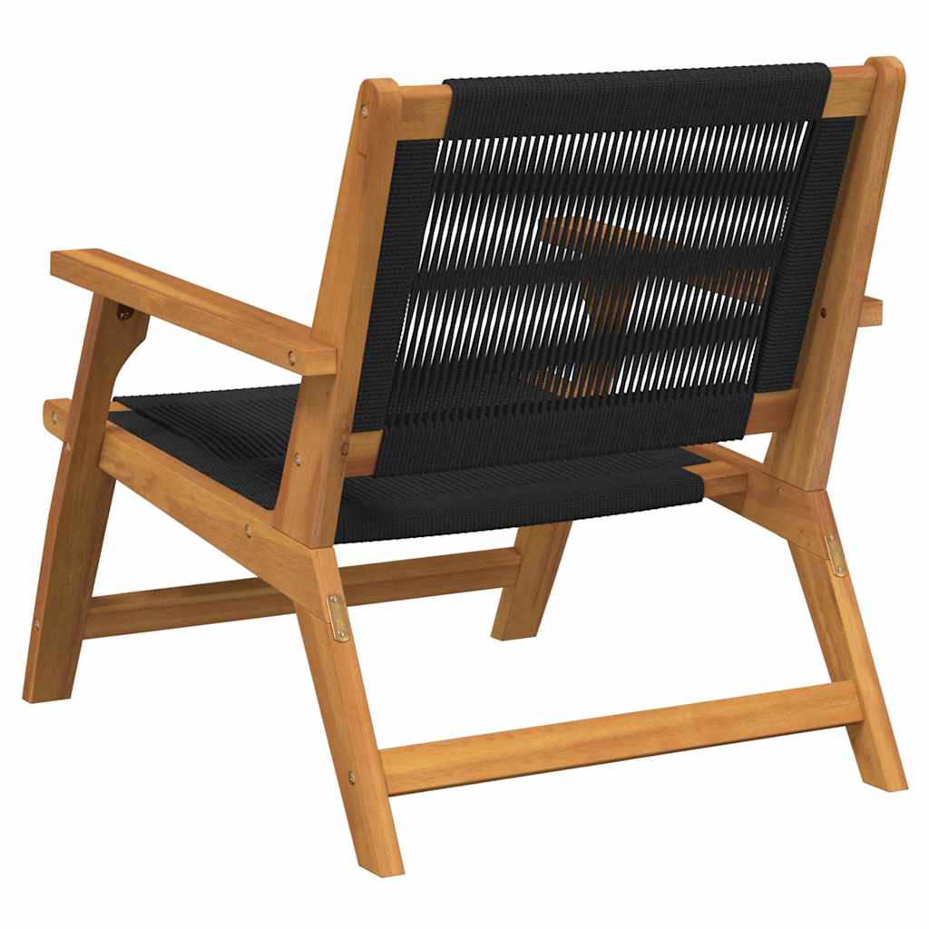 Sodo kėdės 2 vnt Juodos 67x77x73 cm Tvirta akacijos mediena