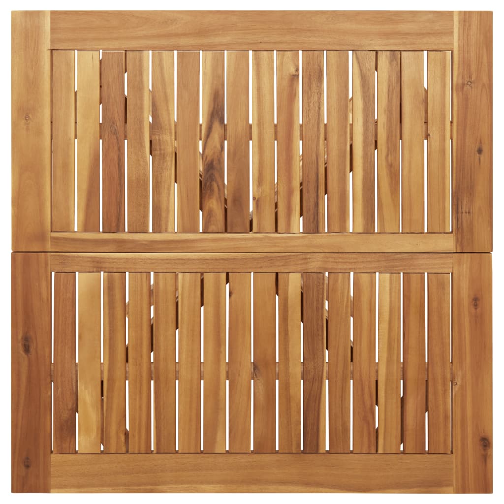 Sodo stalas, 85x85x75cm, akacijos medienos masyvas, kvadratinis