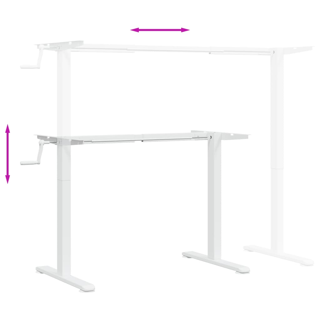 Rašomojo stalo rėmas, baltas, (94–135)x60x(70–114)cm, plienas