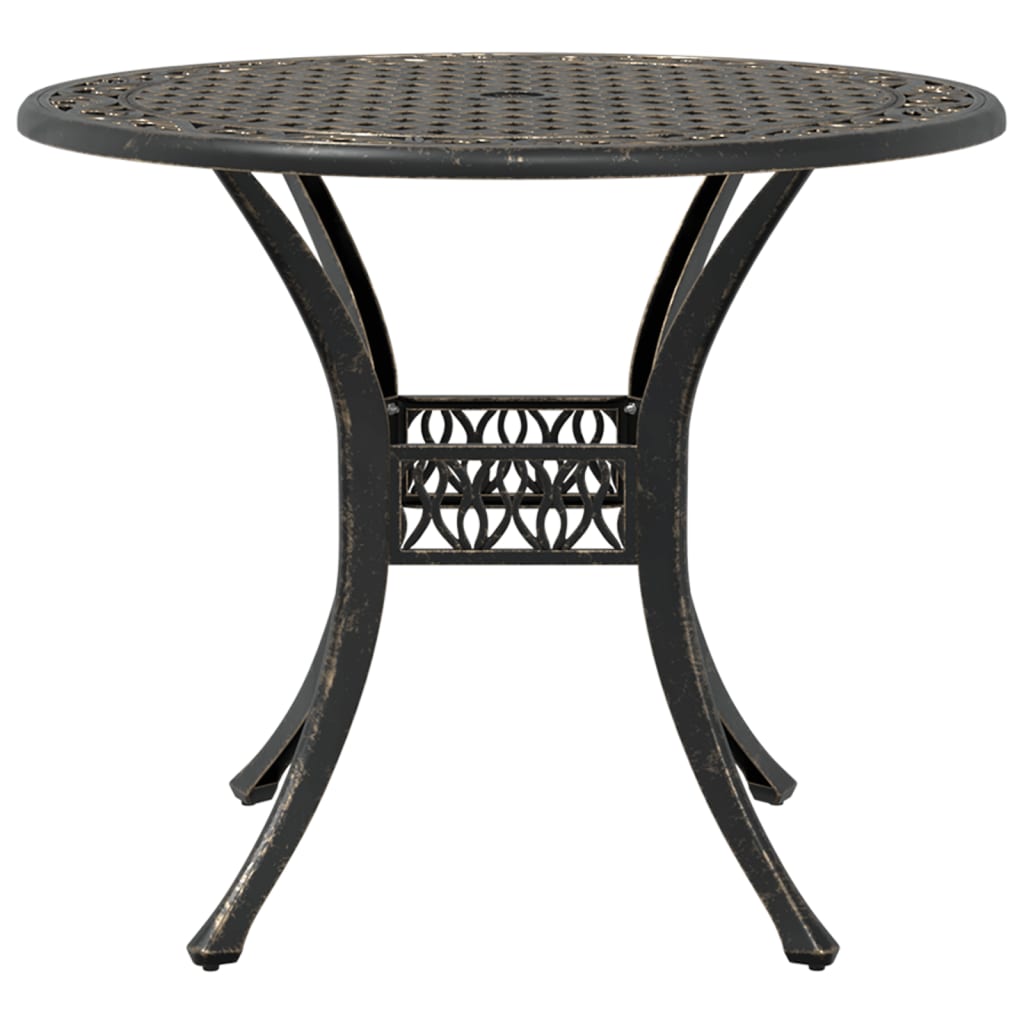 Garden table, bronze, 90x75cm, cast aluminum