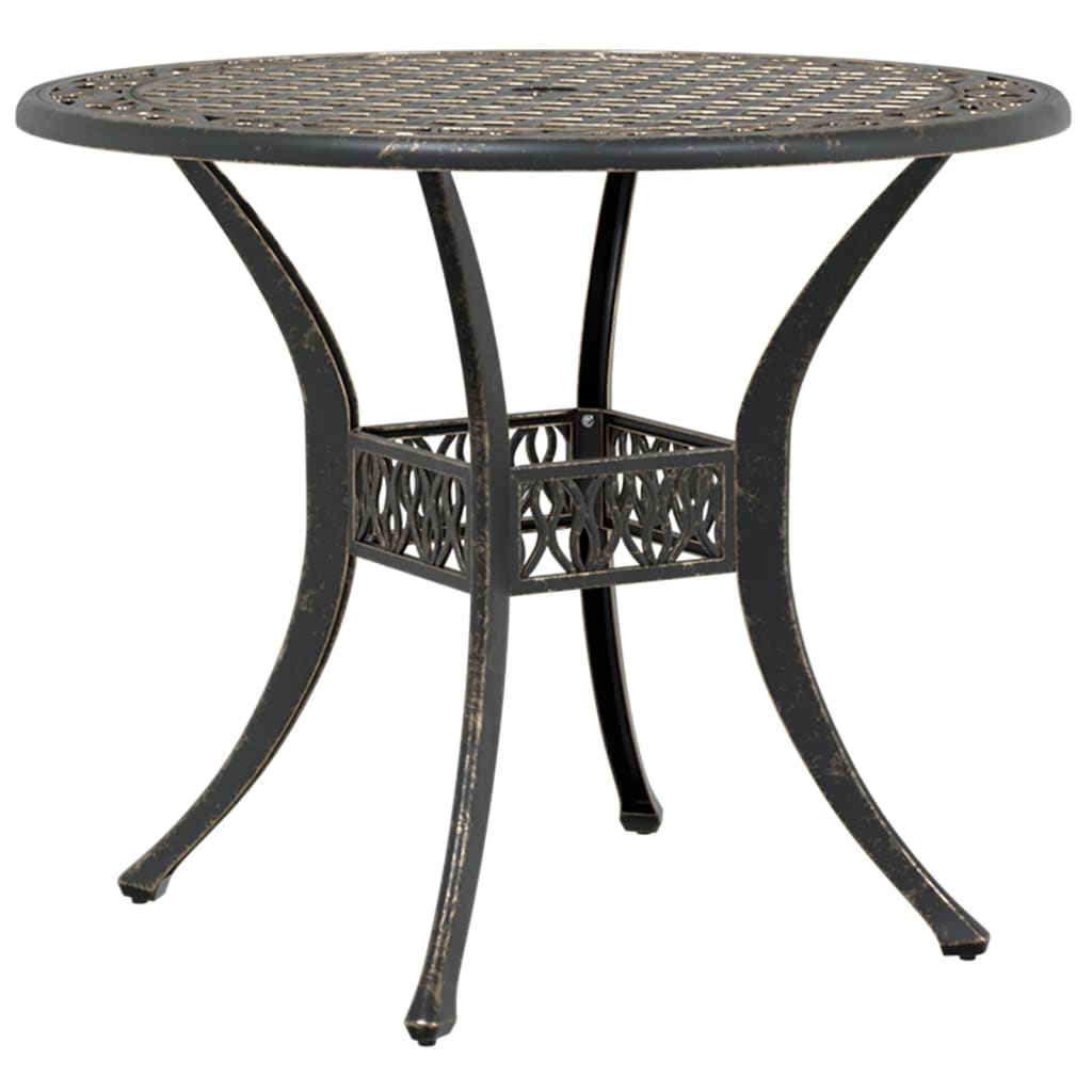 Garden table, bronze, 90x75cm, cast aluminum