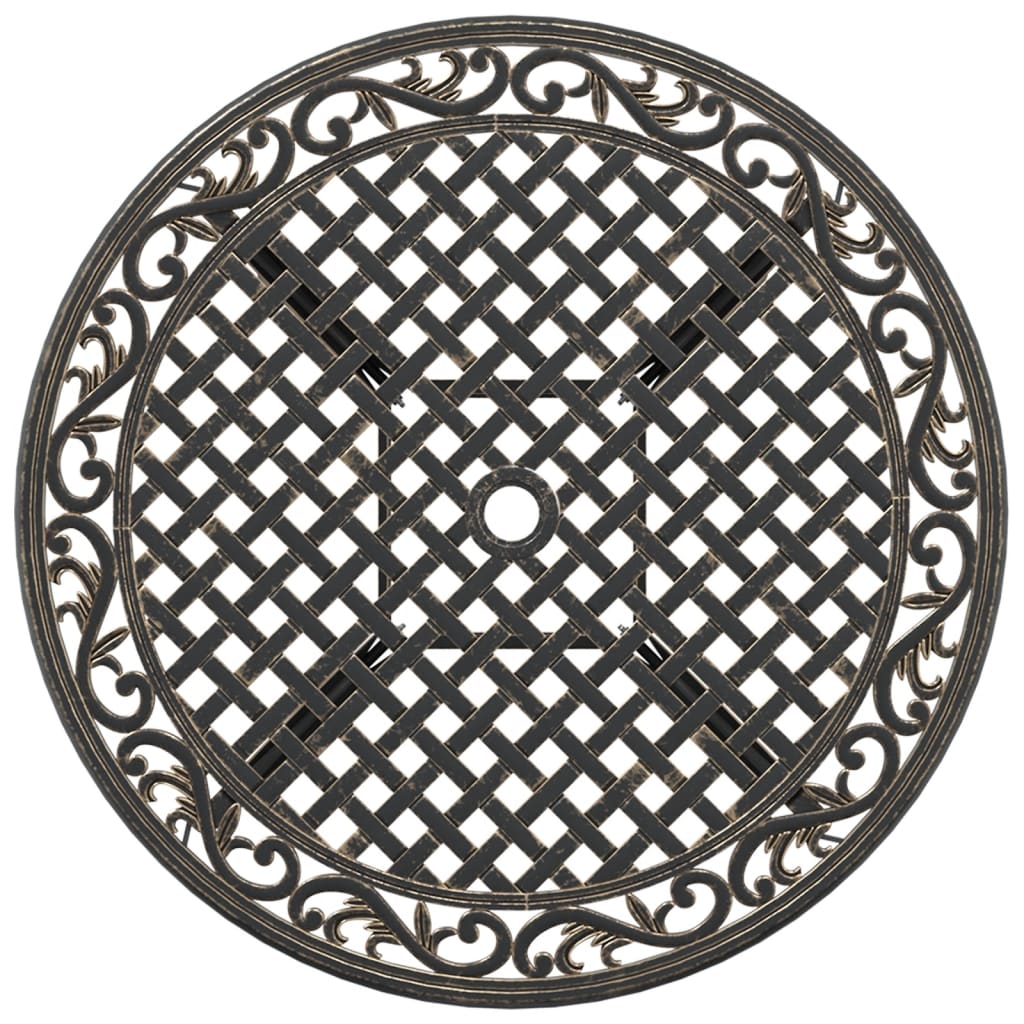 Garden table, bronze, 90x75cm, cast aluminum