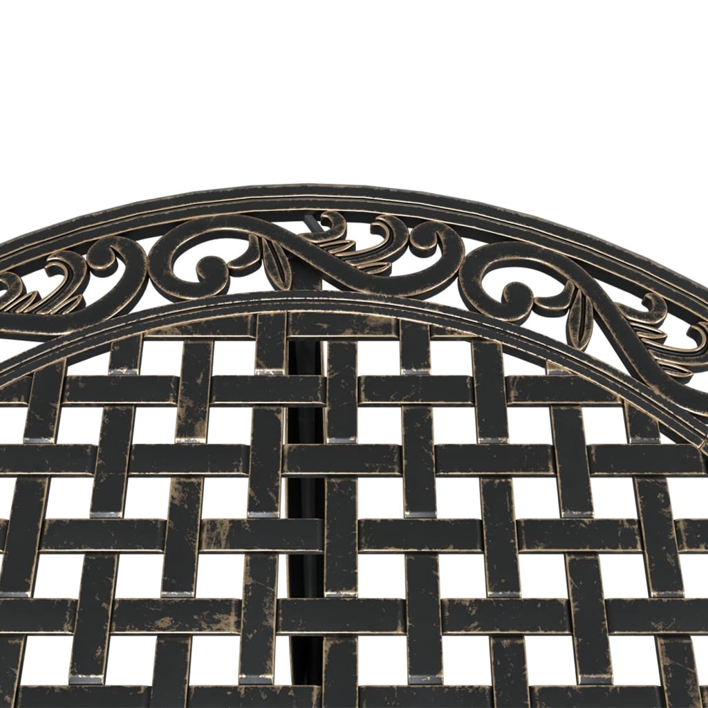 Garden table, bronze, 90x75cm, cast aluminum