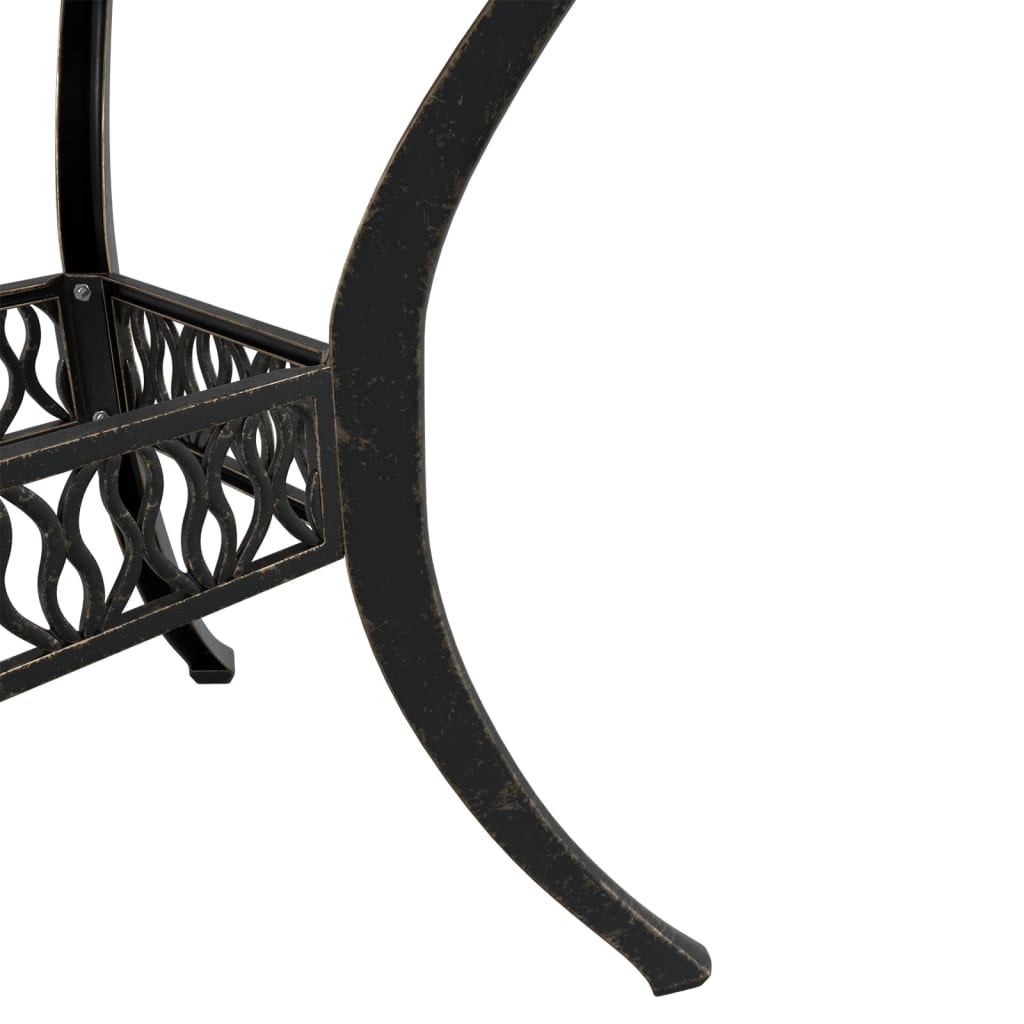 Garden table, bronze, 90x75cm, cast aluminum