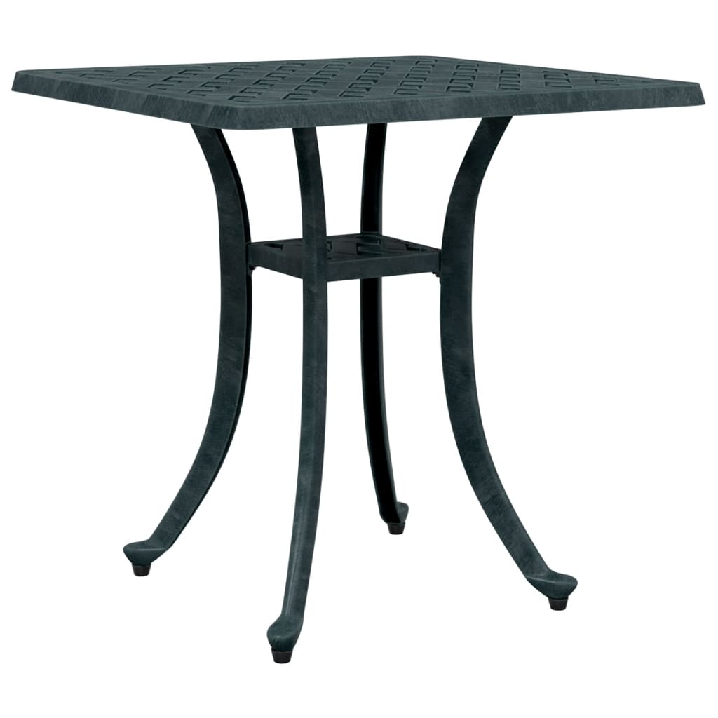 Dārza galds, zaļš, 53x53x53cm, liets alumīnijs