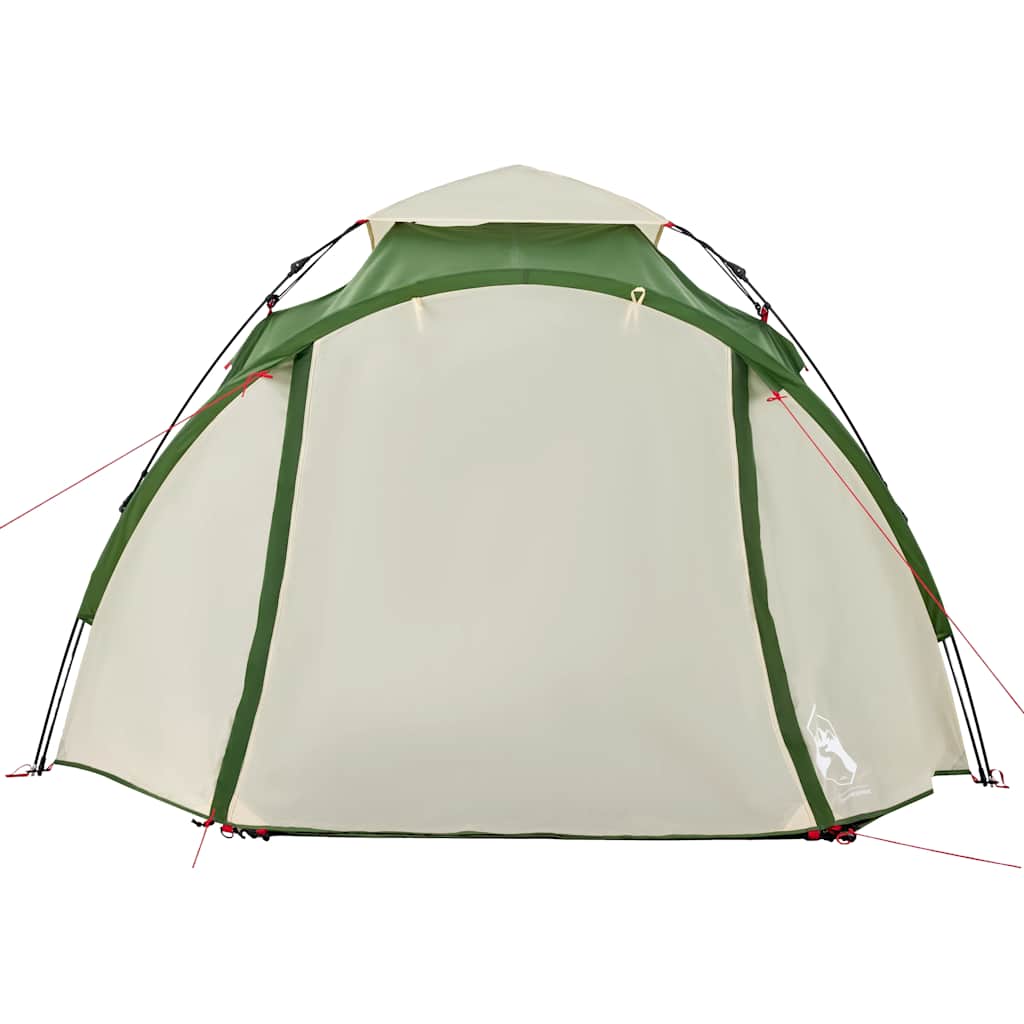 Camping tent, green, three-person, dome-shaped