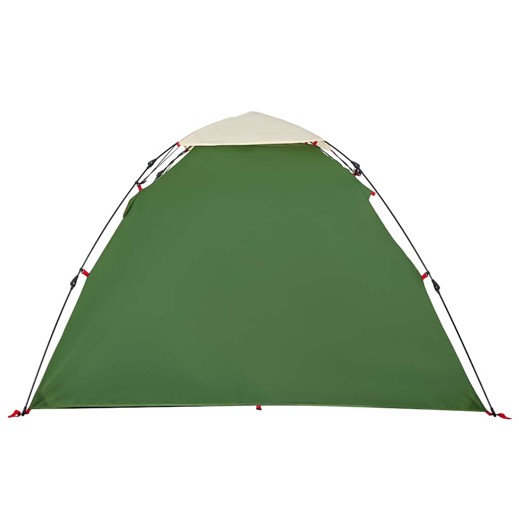 Camping tent, green, three-person, dome-shaped