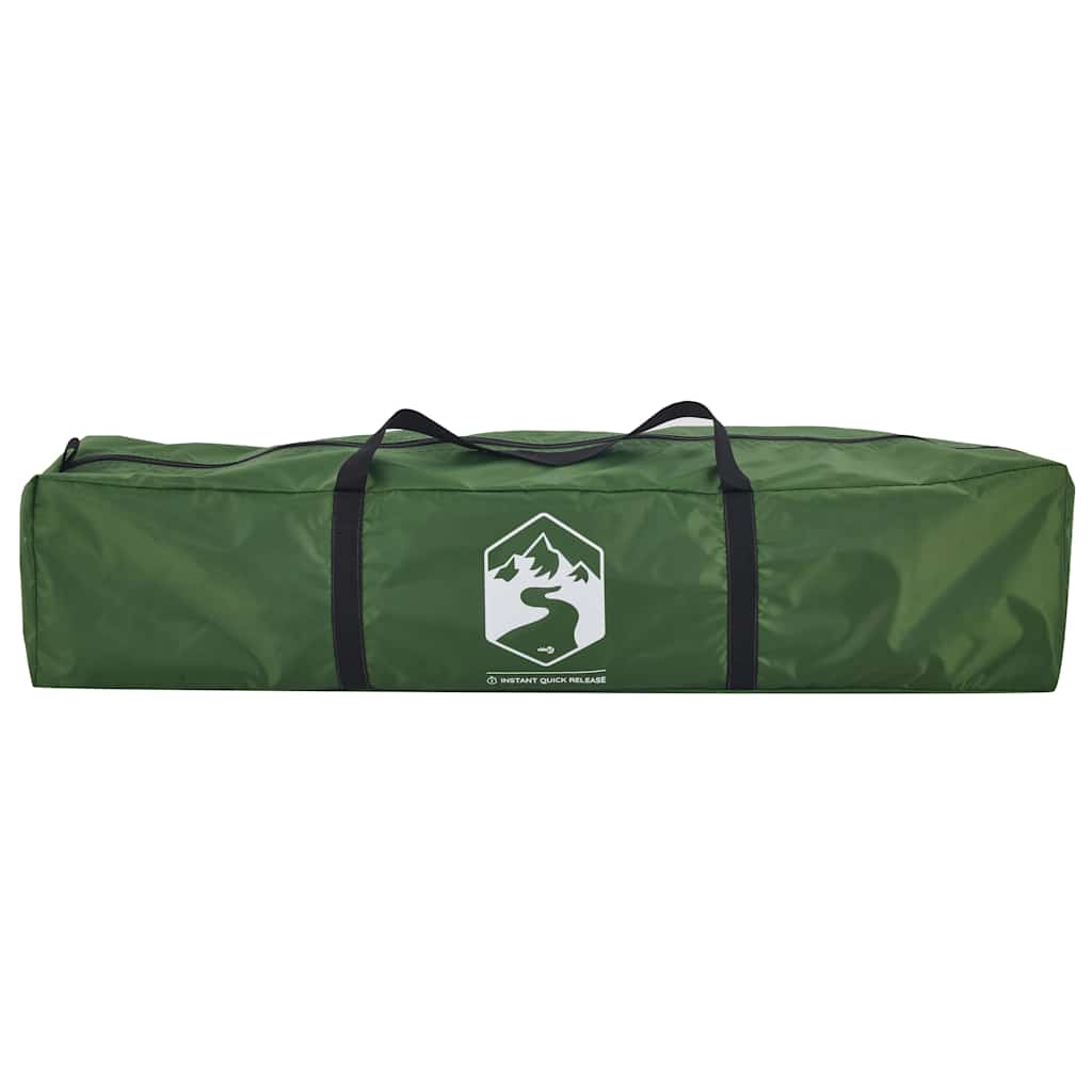 Camping tent, green, three-person, dome-shaped