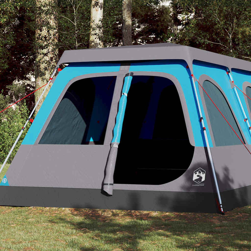 Family tent, blue, 10 person, dome, quick release