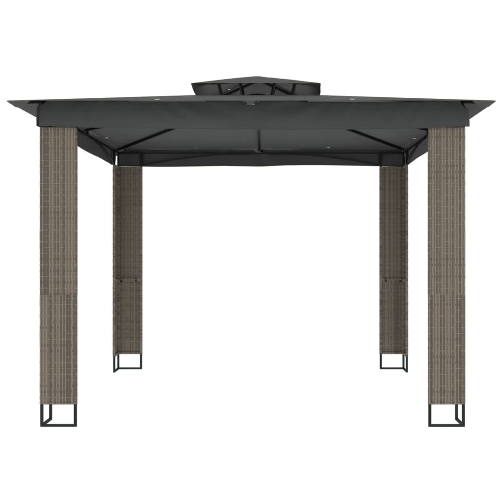 Gazebo with a double roof XANDER, anthracite, 2.94x2.94m