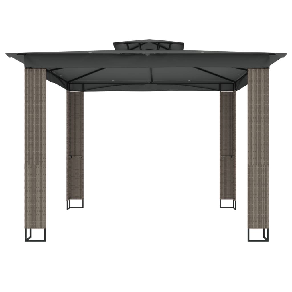 Gazebo with a double roof XANDER, anthracite, 2.94x2.94m
