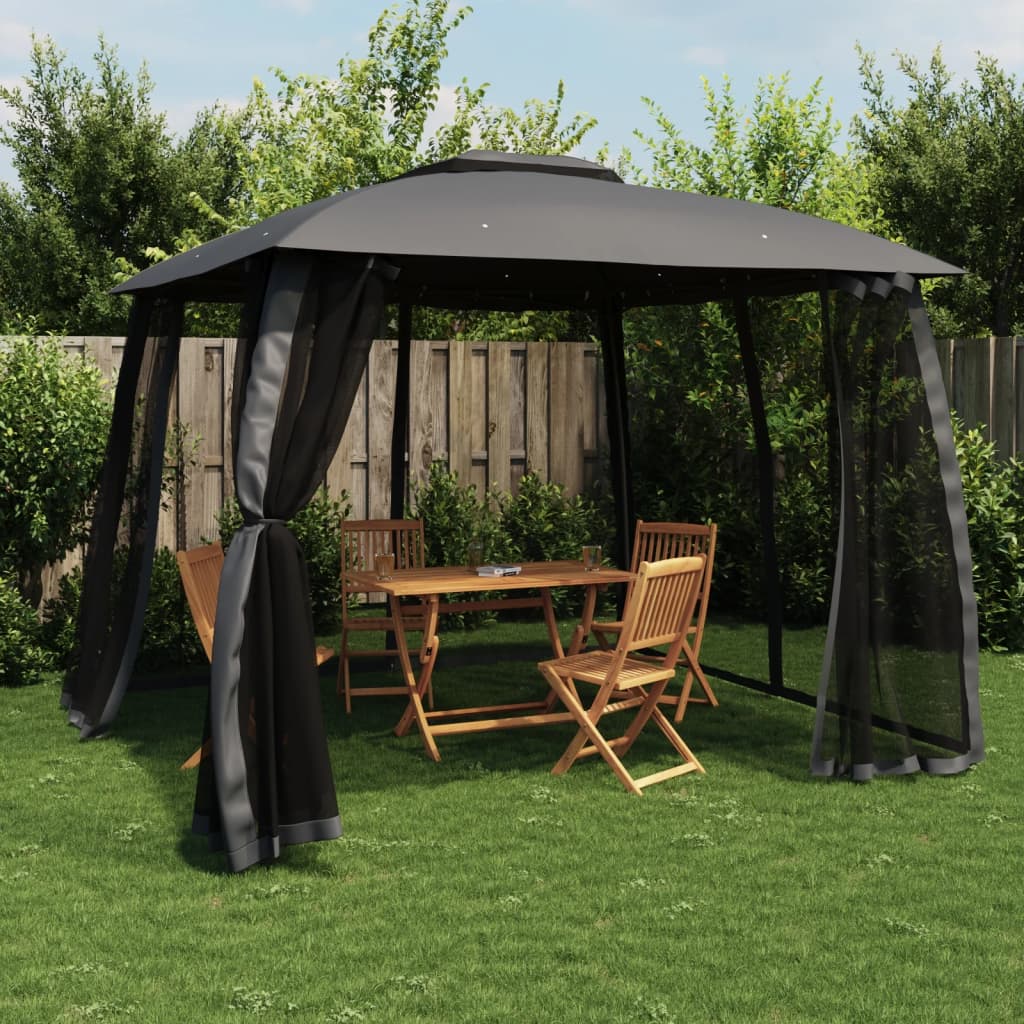 Gazebo with Roof XANDER, anthracite, 2.93x2.93m