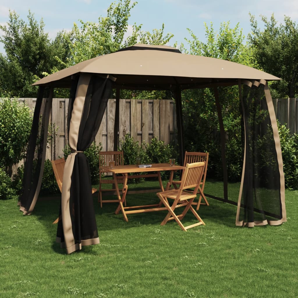 Pavėsinė su stogu XANDER, taupe, 2,93x2,93m