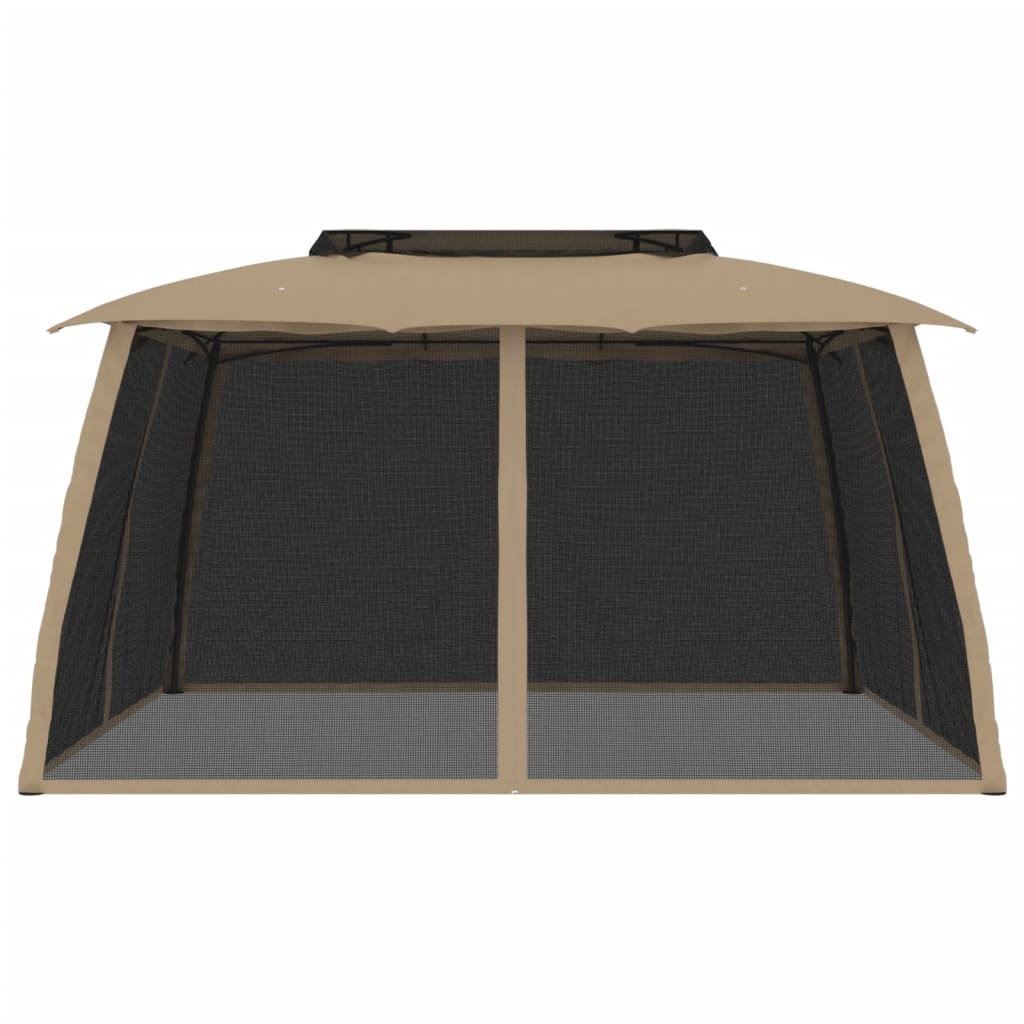 Pavėsinė su stogu XANDER, taupe, 3,93x2,93m