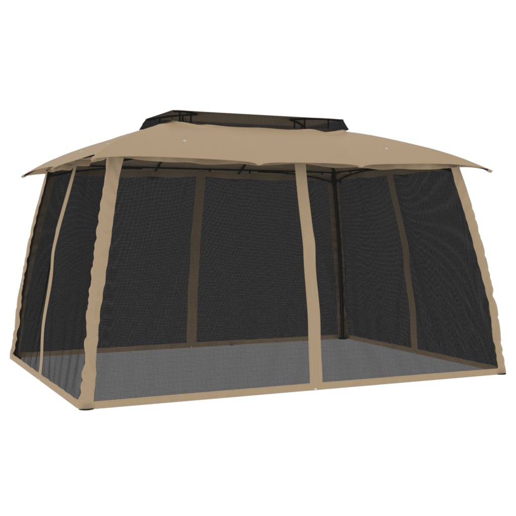 Pavėsinė su stogu XANDER, taupe, 3,93x2,93m