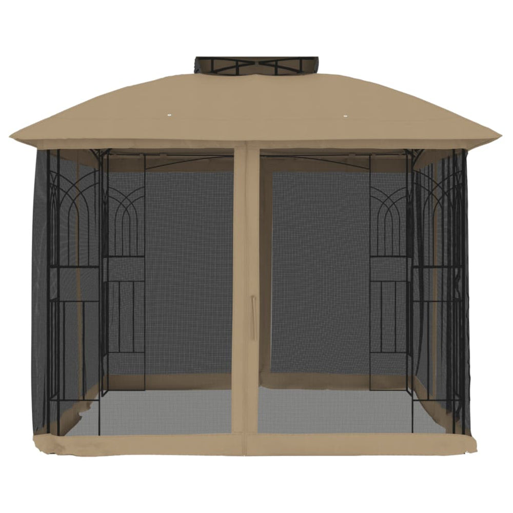 Gazebo with roof XANDER, taupe, 2.94x2.94m