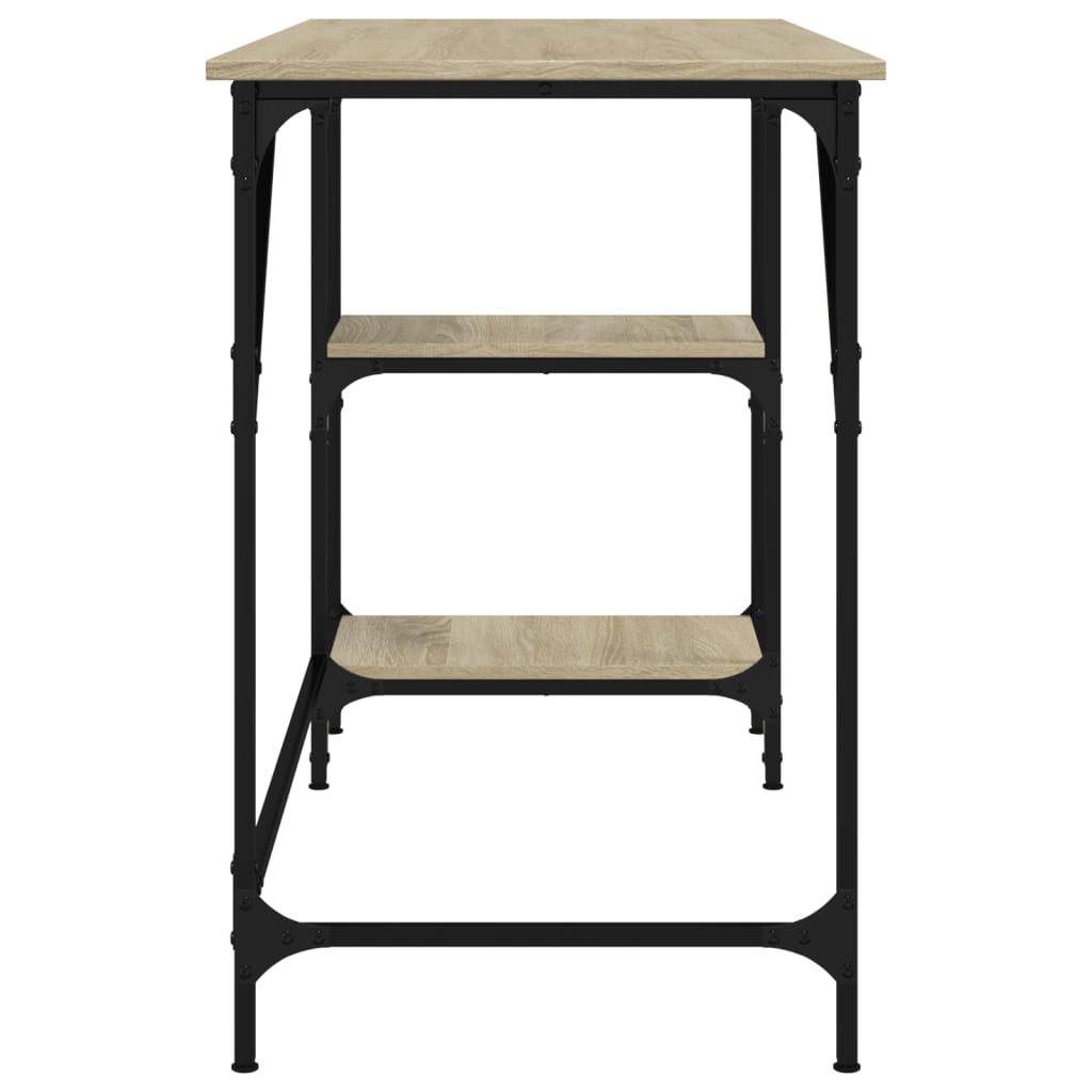 Rašomasis stalas, ąžuolo, 120x50x75cm, metalas/apdirbta mediena