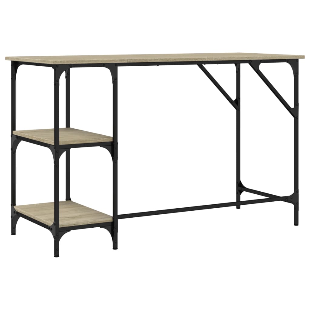 Rašomasis stalas, ąžuolo, 120x50x75cm, metalas/apdirbta mediena