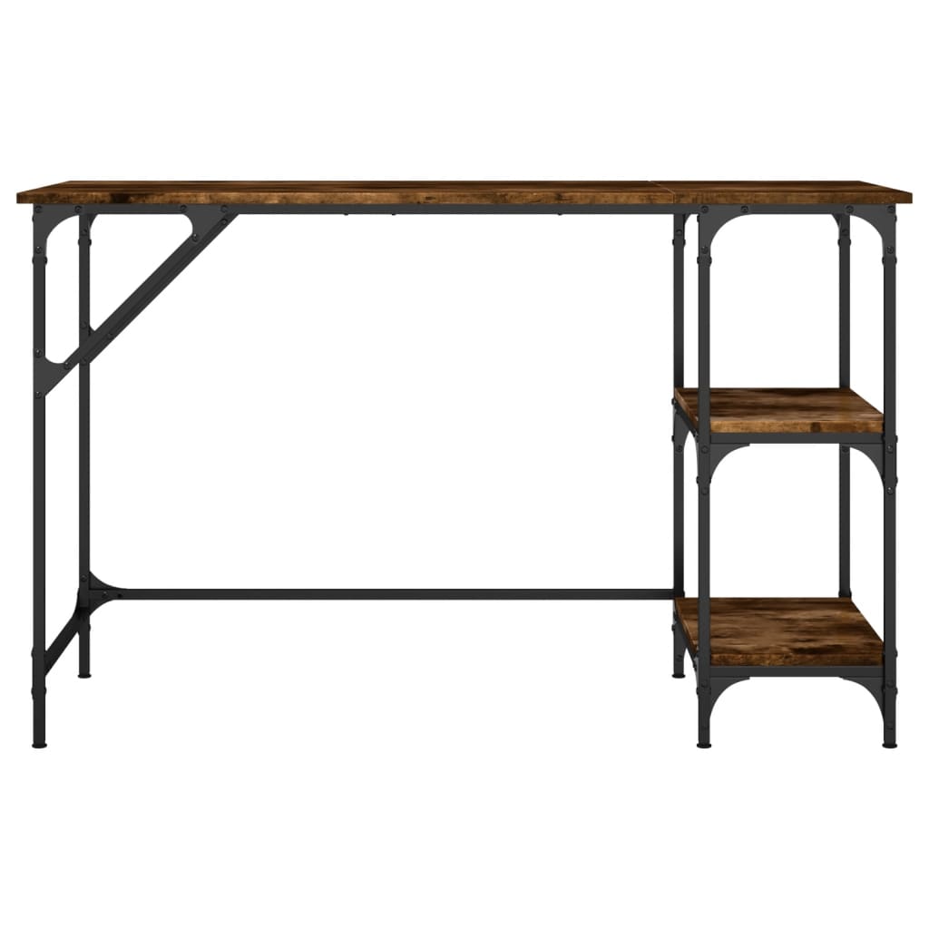 Rašomasis stalas, dūminio ąžuolo, 120x50x75cm, metalas/mediena