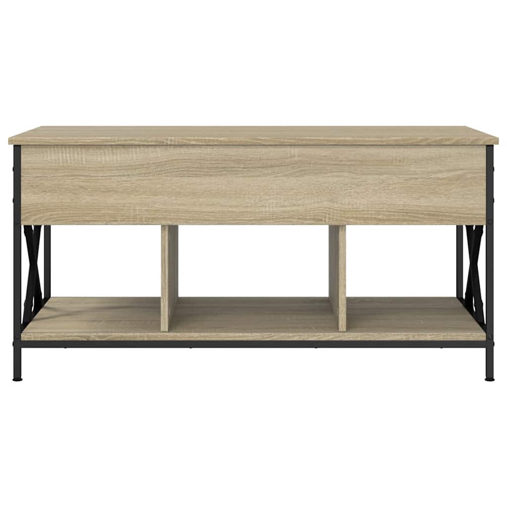Žurnālgaldiņš, ozolkoka, 100x55x50cm, apstrādāta koksne/metāls
