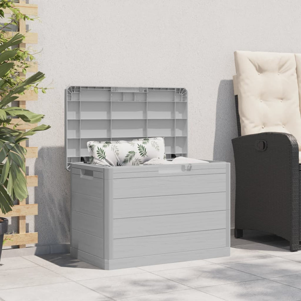 Outdoor storage box for cushions, gray, 77.5x44.5x53cm, PP