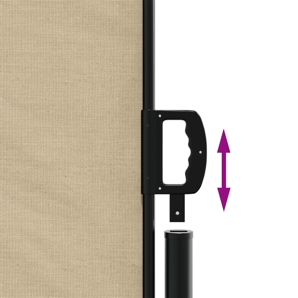 Retractable side awning, sand, 100x300cm