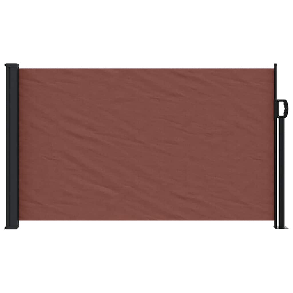 Retractable side awning, brown, 117x300cm