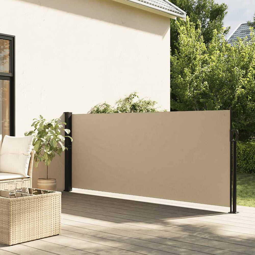Ištraukiama šoninė markizė, smėlio spalvos, 117x300cm